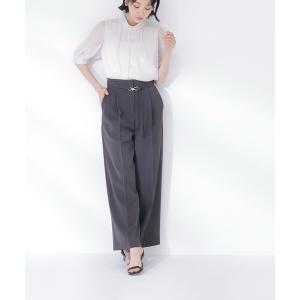 パンツ 「CLASSY.5月号掲載」「Oggi5月号掲載」「骨格ウェーブ」ハイウエストベルテッドパンツ レディース