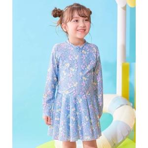 水着 UVカット オールインワン ラッシュスイムワンピース水着 キッズ 子供 女の子