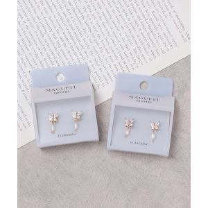 イヤリング 「MAGUFIT」パヴェ/バタフライ/マグネットイヤリング レディース