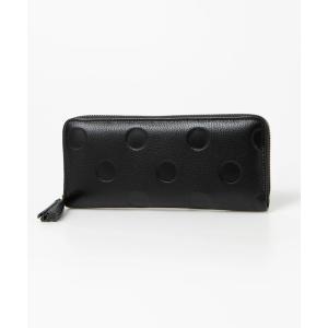 財布 perche ペルケ ドット型押 ジャバラ長カードウォレット レディース メンズ