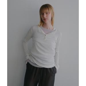 ヘンリーネック tシャツ SHEER LAYER...の商品画像
