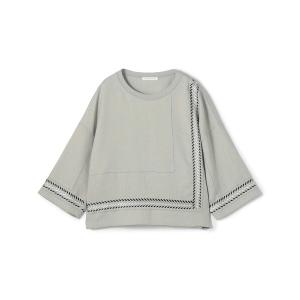 ブラウス シャツ リブコンビフレンチリネン クル...の商品画像