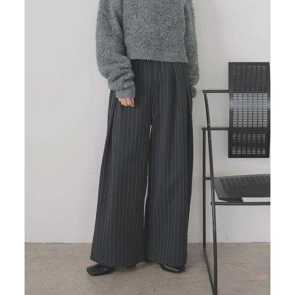 「LIAN」 スラックス FREE チャコールグレー レディース