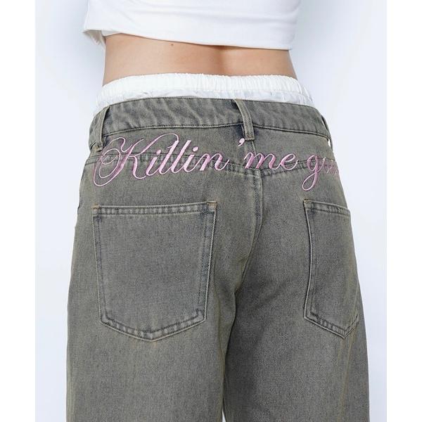 「INTER FACTORY」 デニムパンツ MEDIUM ブルー レディース