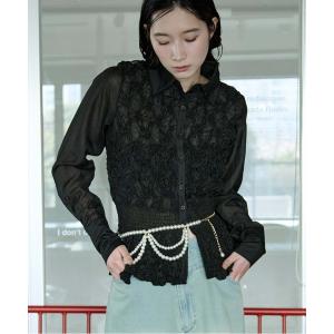 ブラウス シャツ shirring sheer blouse シャーリングブラウス レディース