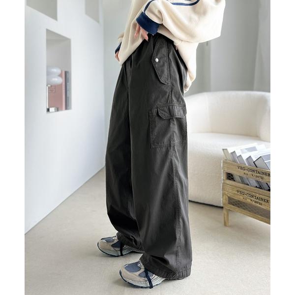 「Java」 カーゴパンツ LARGE チャコールグレー レディース