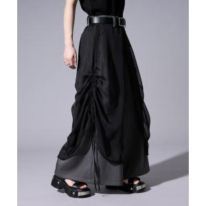 スラックス ドロストシアーレイヤードパンツ メンズ レディース