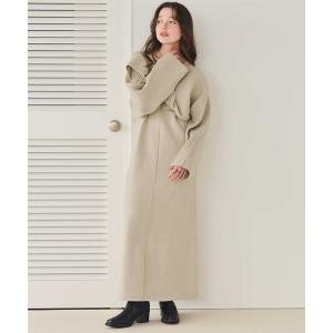 「titivate」 コンビワンピース - ライトベージュ レディース
