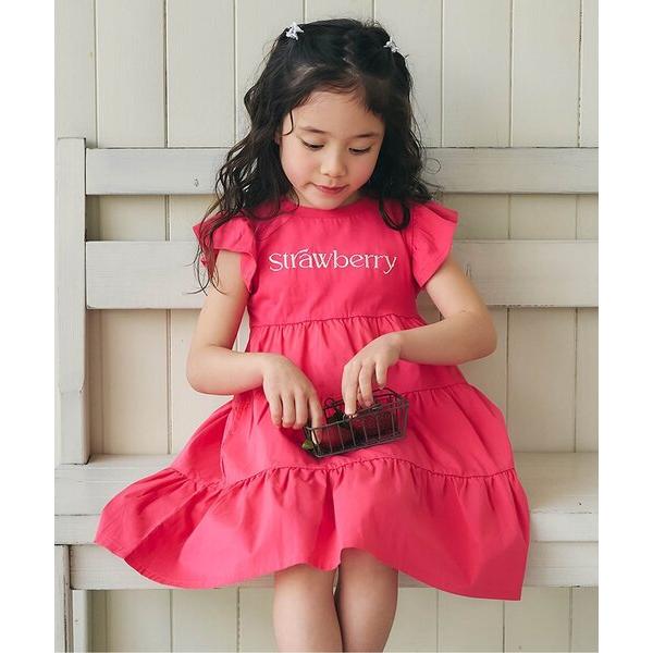 ワンピース 「リンク」フルーツロゴティアードワンピース キッズ 子供服 女の子