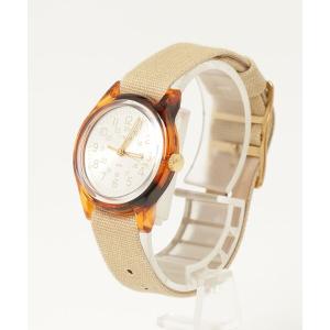 「TIMEX」 アナログ腕時計 FREE ベージュ レディース