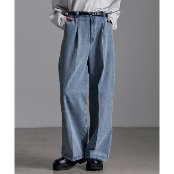 「Loose/ルース」 デニムパンツ X-SMALL サックスブルー メンズ