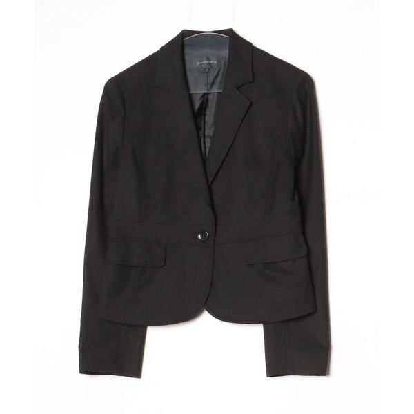 「green label relaxing」 テーラードジャケット 40 ブラック レディース