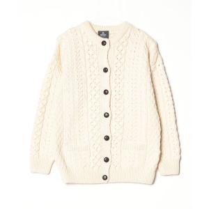 「aran WOOLLEN MILLS」 ニットカーディガン X-SMALL ナチュラル レディース