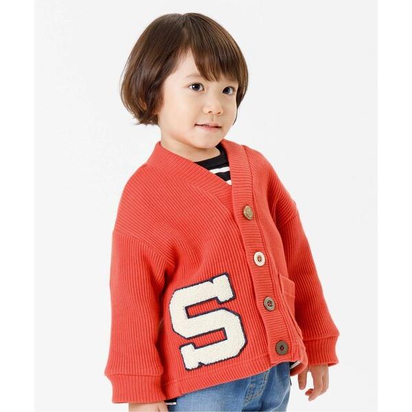 「F.O.KIDS」 「KIDS」カーディガン 120 レッド キッズ