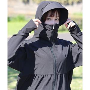 パーカー 別注 サーパスドライ フリルUVパーカーブルゾン レディース 接触冷感 UVカット 軽量ライトアウター レディース