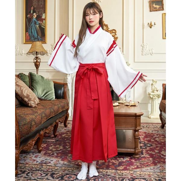 コスプレ 「和装コスプレ3点セット」巫女 ロング丈