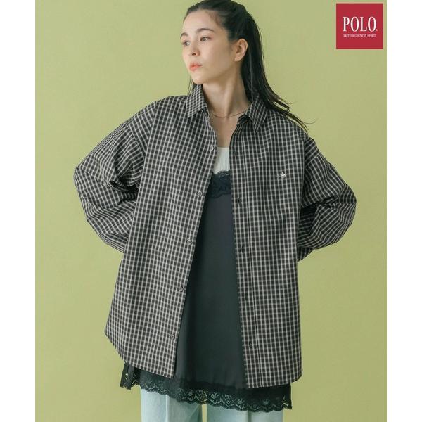ブラウス シャツ 「POLO BCS/ポロ・ビーシーエス」別注/オーバーチェックシャツ レディース