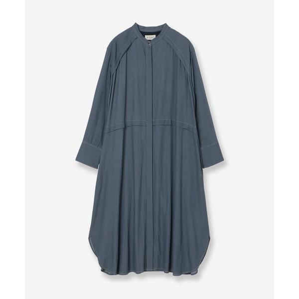 ワンピース 「洗える」シャンブレーデニムシャツワンピース