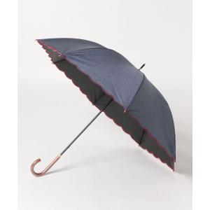 日傘 傘 「assa/エーエスエスエー」日傘 DENIM 長傘 晴雨兼用 遮光 UVカット スカラ刺繍/レイングッズ・紫外線対策・梅雨
