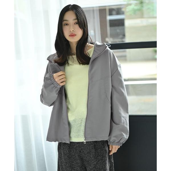 ブルゾン アウター 「BLK001」マットタッチパーカーブルゾン レディース