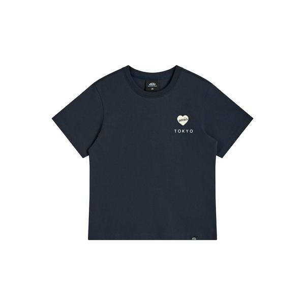 tシャツ (W) TYO HEART RUBBER PATCH T-SHIRT-NAVY レディース...