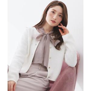 カーディガン ラメリリーボクシーショートカーディガン「洗濯機OK」 レディース