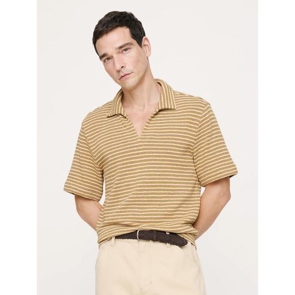 ポロシャツ リラックスフィット ストライプ ポロシャツ メンズ