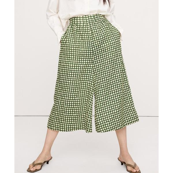 パンツ リネン キュロット レディース