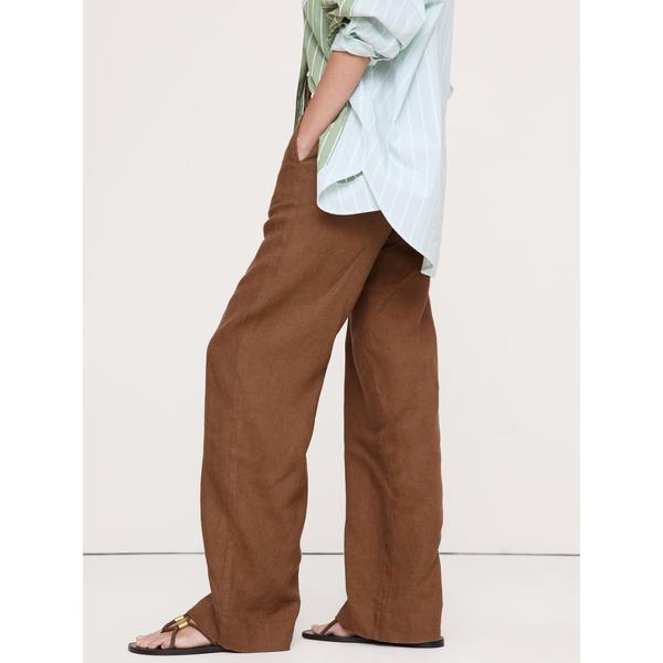 パンツ エブリデイ ワイドレッグ リネン パンツ レディース