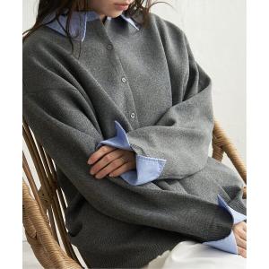 カーディガン シャツレイヤード風カーディガン レディース