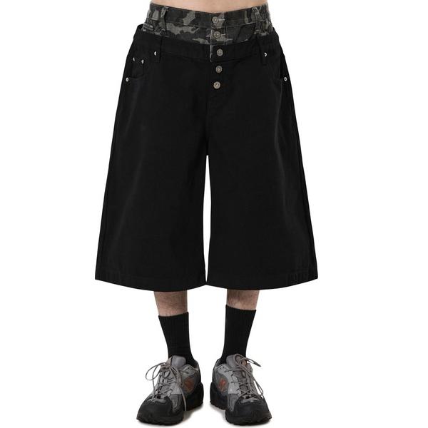 パンツ 「OY/オーワイ」LAYERED WAIST WIDE SHORTS/レイヤードウエストワイ...
