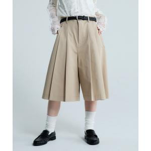 ハーフパンツ ワイドパンツ パンツ タックプリーツハーフパンツ/657335 レディース｜ZOZOTOWN Yahoo!店