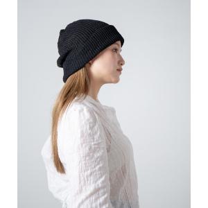 ニット帽 ニットキャップ Sheer Mesh Knit Cap / 擬麻ルーズニットキャップ レディース