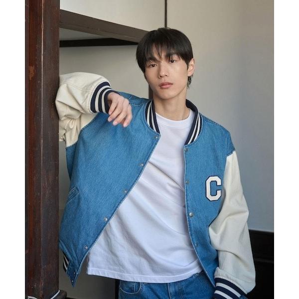 スタジャン 「SOOBIN着用」 RING-SPUN C LOGO DENIM VARSITY メン...