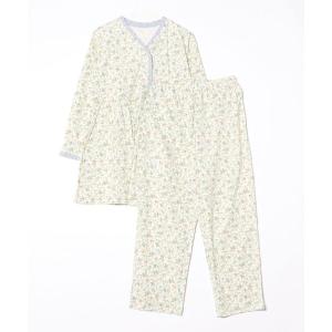 パジャマ ルームウェア キッドブルー -２６リトルフラワーＰｔ -9分袖パジャマ -KNDK534 -kidblue レディース