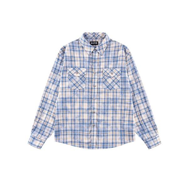 シャツ チェックシャツ｜Rhinestone Cross Check Shirt｜SUPPLIER ...