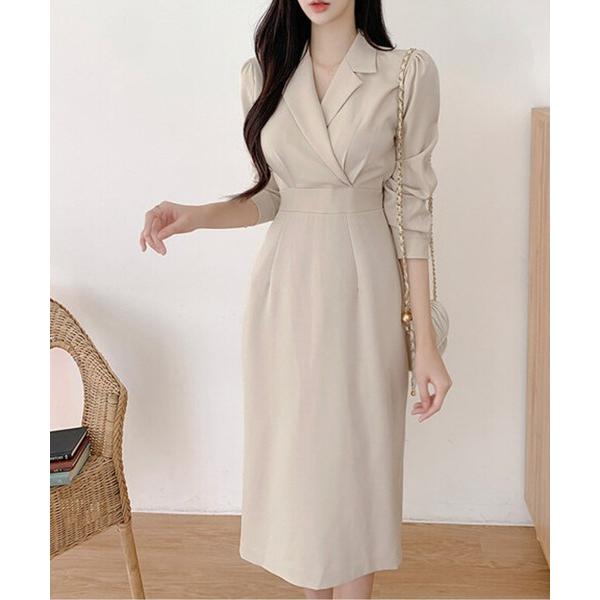 ワンピース カシュクールロングワンピース