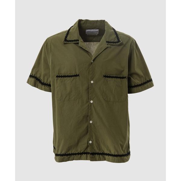 シャツ 半袖 Trim Embroidery Open Collar SS Shirt メンズ レデ...