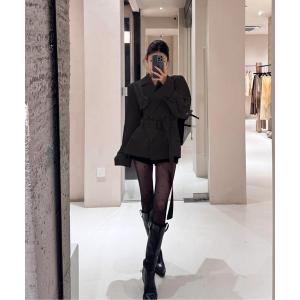 トレンチコート コート ベルト付きショートトレンチコート レディース