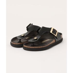 スリッポン ビルケンシュトック 1031817 Gizeh Droplet Buckle HEX HiShine Black「Rrgular幅」/ ギゼ ドロップレットバックル ブラック レディース メンズ