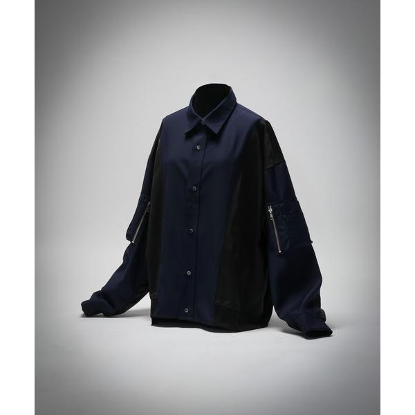 シャツ 「SET UP対応」FUSION CRAFT MA-1ドッキングシャツ(HARE) メンズ