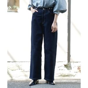ジーンズ デニム デニムパンツ こっそりウエストゴム ストレッチデニムパンツ「ストレート」 レディース