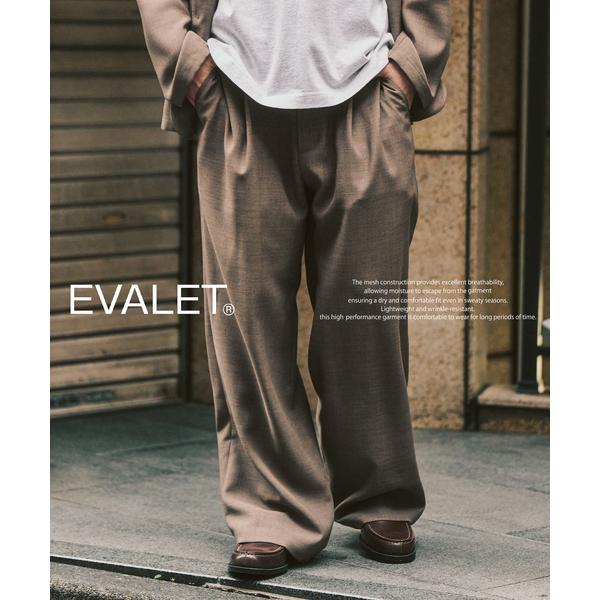スラックス 「EVALET / エバレット」メッシュ ワイドパンツ ”セットアップ着用可能 メンズ
