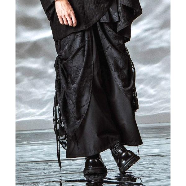 パンツ 「NO ID.」Drawstrings Layered Baggy Pants / ドロース...