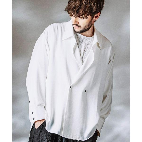 シャツ 「NO ID.」Double Breasted Drape Over Shirt / ダブル...