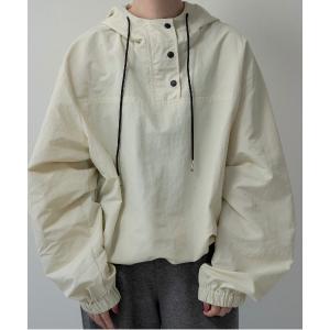 ブルゾン アウター half button shaka hooded blouson / ハーフボタンシャカフーテッドブルゾン レディース