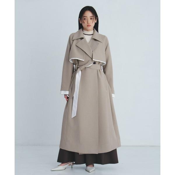 トレンチコート コート 「再入荷なし！」レイヤーディテールトレンチコート｜ウォッシャブル/オフィスカ...