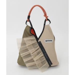ハンドバッグ 「WEB限定」「RISLEY×OUTDOOR(リズレイ×アウトドア)」トライアングルフリルメッシュBAGミニ