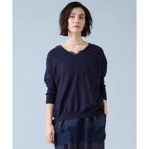 ニット セーター 「定番」Vネックドルマンニット レディース