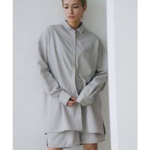 ブラウス シャツ Stripe Stitch Over Shirt レディース メンズ